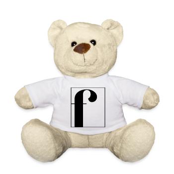 Letter alphabet f - Teddy Bear - white - Front