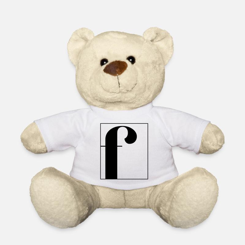 Buchstaben-Alphabet f - Teddy - Weiß