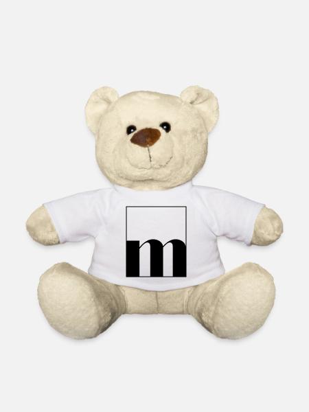 Buchstaben-Alphabet m - Teddy - Weiß