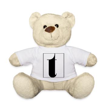 Buchstaben-Alphabet t - Teddy - Weiß - Vorne