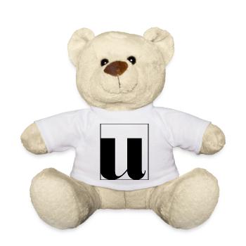 Buchstaben-Alphabet u - Teddy - Weiß - Vorne