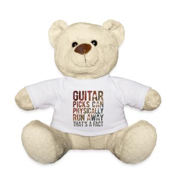 Akustik Spruch Für E-Gitarre Konzert Gitarre - Teddy - Weiß - Vorne