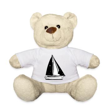 Segelboot Segelsport Segelschiff Segeln Segler - Teddy - Weiß - Vorne