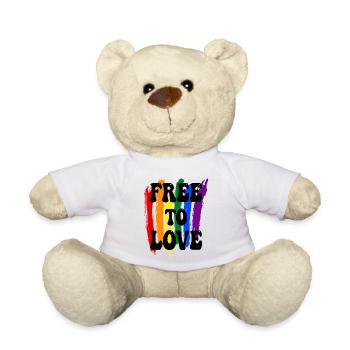 Free To Love LGBTQ Pride - Teddy - Weiß - Vorne