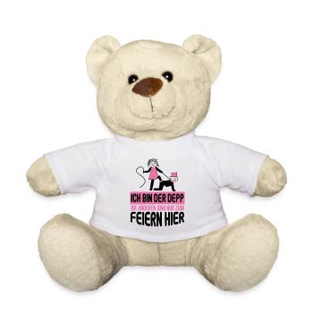 Junggesellenabschied Poltern Polterabend JGA - Teddy - Weiß - Vorne