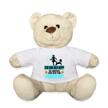 Junggesellenabschied Poltern Polterabend JGA - Teddy - Weiß - Vorne