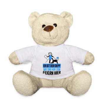 Junggesellenabschied Poltern Polterabend JGA - Teddy - Weiß - Vorne