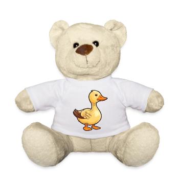 Little duck in comic style - Teddy Bear - white - Front