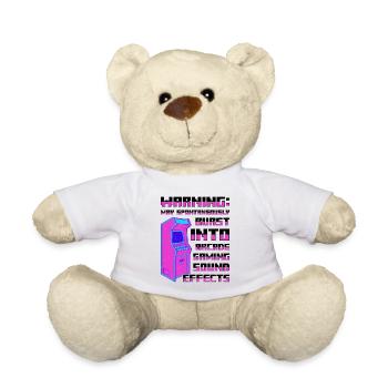 Video Players Retro Gamer Gaming Classic 80s - Teddy Bear - white - Front