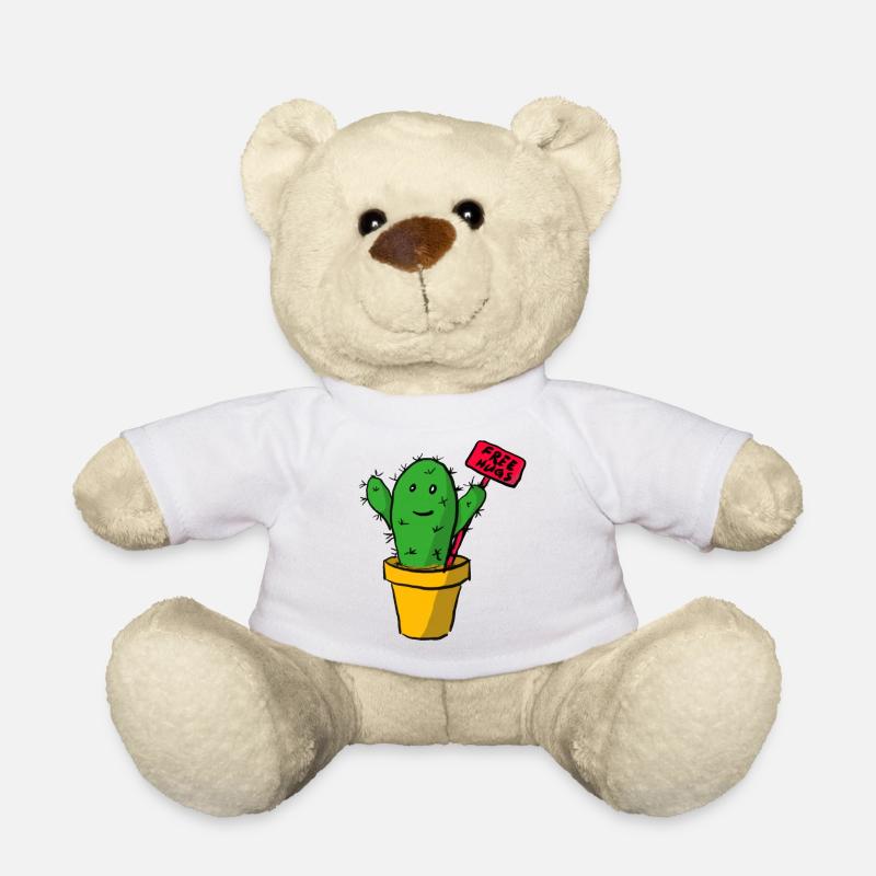 Kaktus Free Hugs - Teddy - Weiß