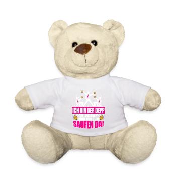 Junggesellenabschied Poltern Polterabend JGA - Teddy - Weiß - Vorne