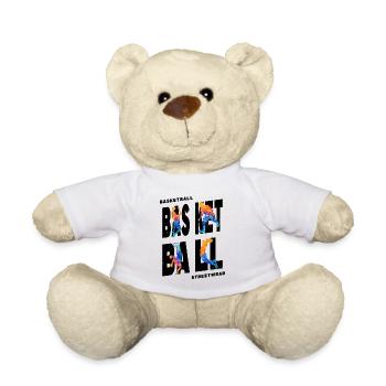 Basketball Basketballspieler Spieler Vintage Bunt - Teddy - Weiß - Vorne