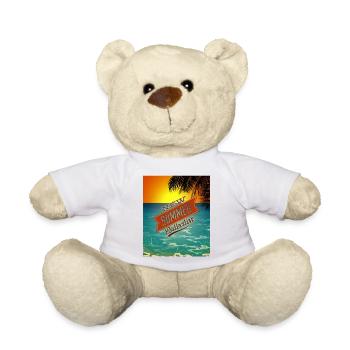 Citations estivales cool - Nounours - blanc - Devant
