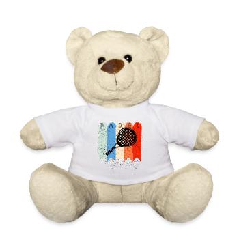 Padel Paddel Schläger Tennis Sport I Geschenk - Teddy - Weiß - Vorne