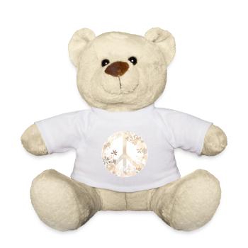 Signe de la paix amants du monde fleur hippie artistique - Nounours - blanc - Devant