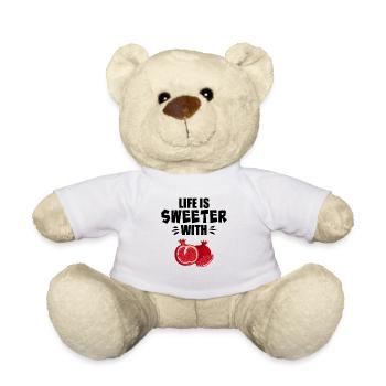 Mit Granatapfel ist das Leben süßer - Teddy - Weiß - Vorne
