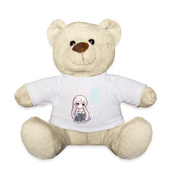 4 ans Fille Anime Kawaii Cat 4ème anniversaire - Nounours - blanc - Devant