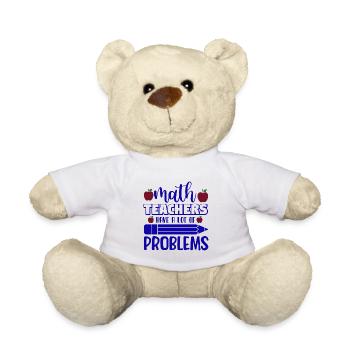 Math teachers have a lot of problems, Mathematik - Teddy - Weiß - Vorne