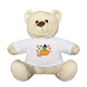 Pilgrim Trex Dinosaurier Kürbiskuchen Thanksgiving - Teddy - Weiß - Vorne