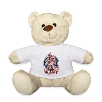 Wikinger Odin mit Sleipnir & Gungnir Design - Teddy - Weiß - Vorne