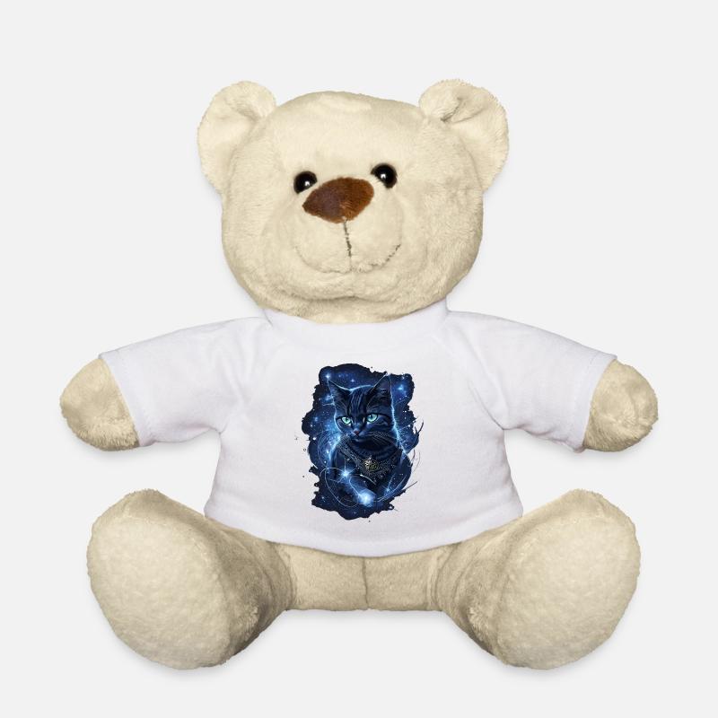 Zauberhafte Katze Mystische Schwarze Katze - Teddy - Weiß