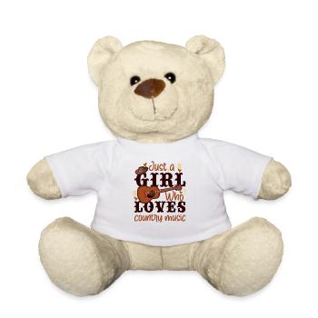 Just a girl who loves country music - Teddy Bear - white - Front