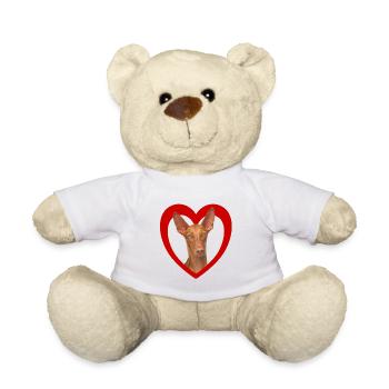 Hundeliebhaber - Hunde Herz - Pharaonenhund - Teddy - Weiß - Vorne