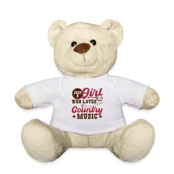 Just a girl who loves country music - Teddy Bear - white - Front