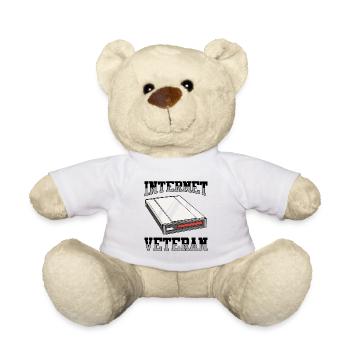 90er Jahre Nostalgie Retro 90er Jahre Dial Up - Teddy - Weiß - Vorne