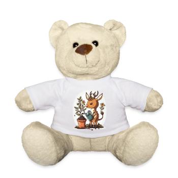 Green-Thumb Deer - Teddy Bear - white - Front