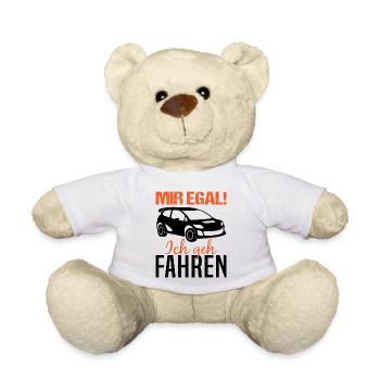 Rennwagen Fahrer Spruch Rallye Motorsport Geschenk - Teddy - Weiß - Vorne