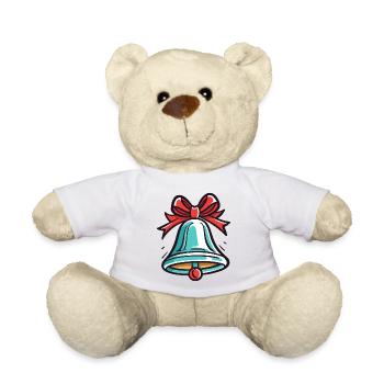 Cloche pour Noël - Nounours - blanc - Devant