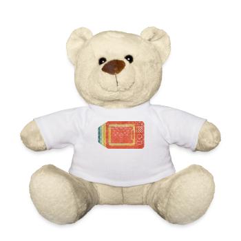 Color vintage retro de microondas - Nounours - blanc - Devant