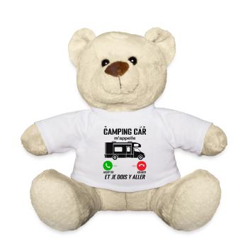 Camping-Car M'Appelle ! Je Dois Y Aller - Nounours - blanc - Devant