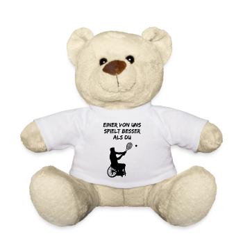 Rollstuhltennis Rollstuhl Tennis Cooler Spruch - Teddy - Weiß - Vorne
