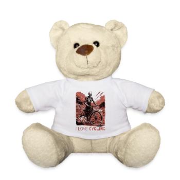 I love cycling - Teddy Bear - white - Front
