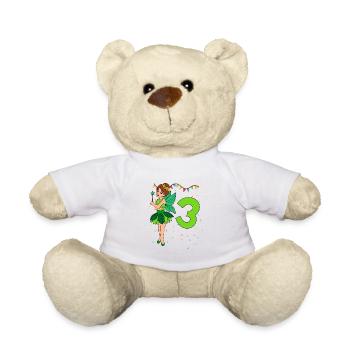 Mit Fee - Mädchen Geburtstag 3 Jahre - Teddy - Weiß - Vorne