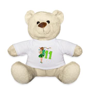 Mit Fee - Mädchen Geburtstag 11 Jahre - Teddy - Weiß - Vorne