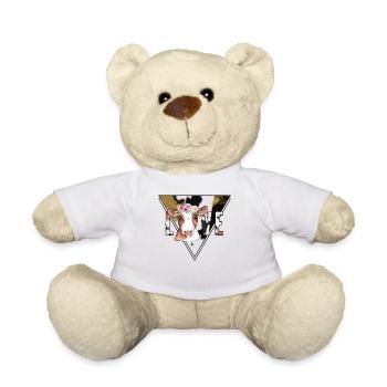 Cow Shirt, Love Cow Floral Crown T-Shirt, Kuh Fan - Teddy - Weiß - Vorne