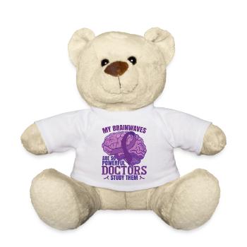 My Brainwaves Are Powerful - Teddy Bear - white - Front