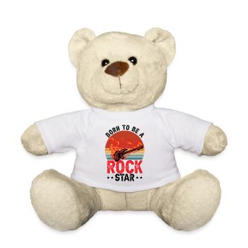 Rock Star | Guitar | Bassist | Guitar Player - Teddy Bear - white - Front