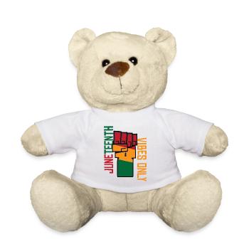 Juneteenth Vibes Only | Freedom | Emancipation Day - Teddy Bear - white - Front
