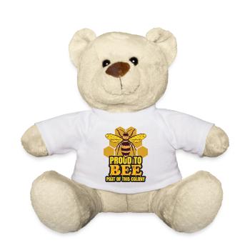Imkerei Biene Imkerin Bienenkönigin - Teddy - Weiß - Vorne