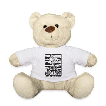Chi Gong Meditation Yin Yang Ninjutsu Qigong Lover - Teddy Bear - white - Front