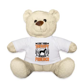 Podenco Therapy Ibizan Hound - Teddy Bear - white - Front