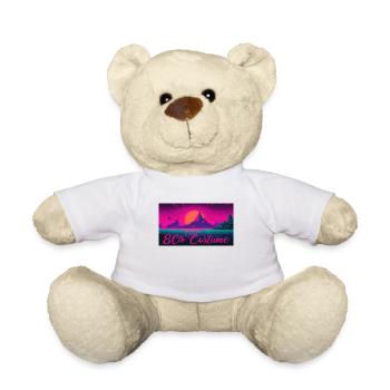 80er Motto Party Das ist mein 80er Jahre Kostüm - Teddy - Weiß - Vorne