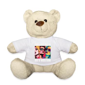 80er Motto Party Das ist mein 80er Jahre Kostüm - Teddy - Weiß - Vorne