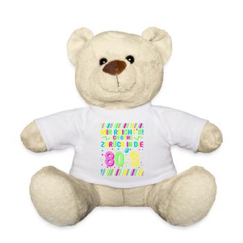 Mir reichts ich geh zurück in die 80er Kostüm - Teddy - Weiß - Vorne