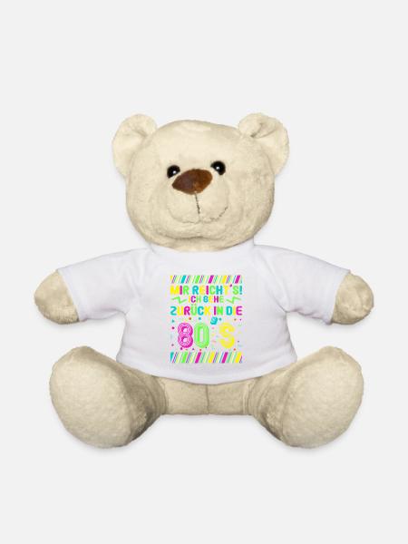 Mir reichts ich geh zurück in die 80er Kostüm - Teddy - Weiß