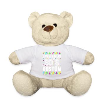 80er Motto Party Das ist mein 80er Jahre Kostüm - Teddy - Weiß - Vorne